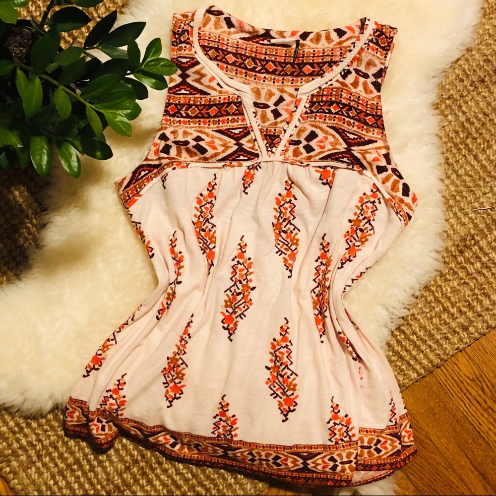 Southwest V Neck Tank Top